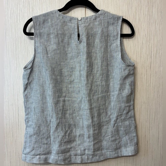 Quince Gray Striped Tank Top - Picture 2 of 6